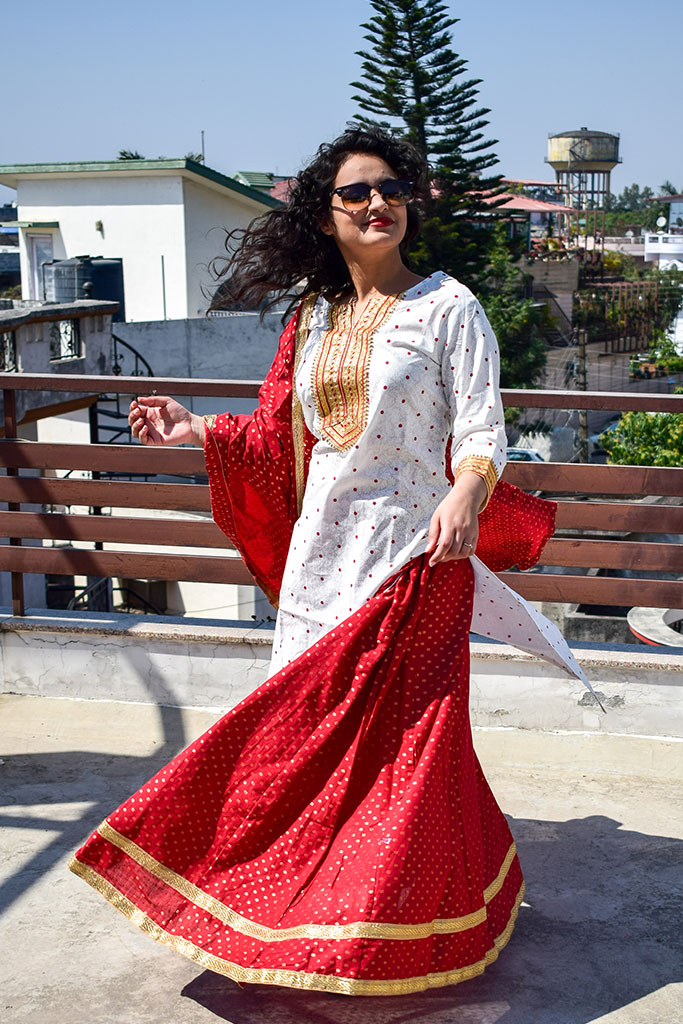 Straight Kurta With Skirt And Dupatta - Image 3