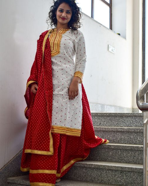 Straight Kurta With Skirt And Dupatta