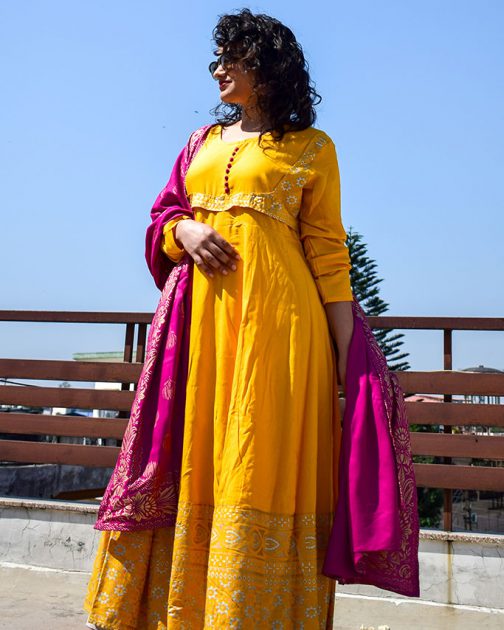 Floor length Kurta With Dupatta