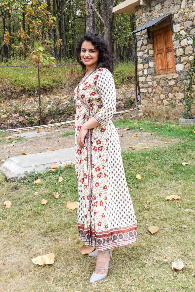 Printed Angrakha A-Line Kurta - Image 2