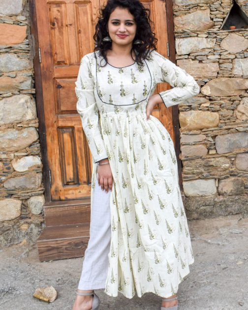 Offwhite Kurta With Side Slit