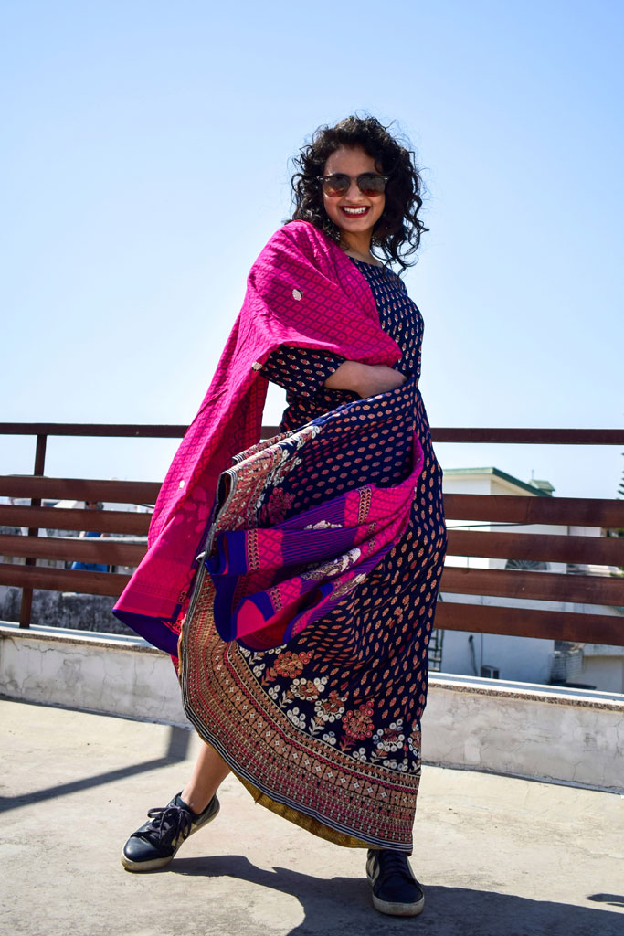 Floor length Printed Kurta With Dupatta - Image 2