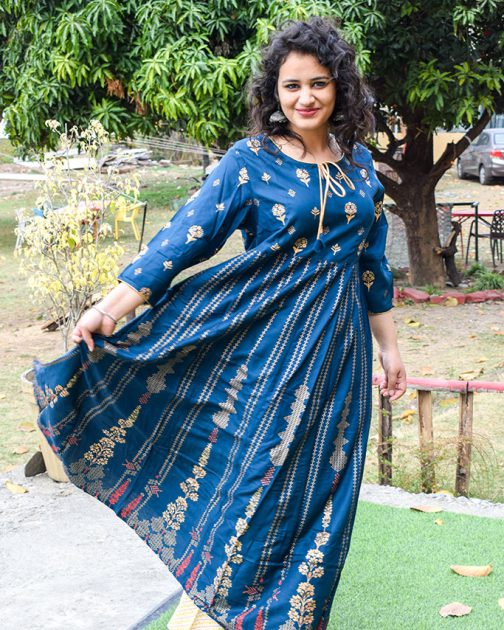 Rayon Based printed A-line Kurta