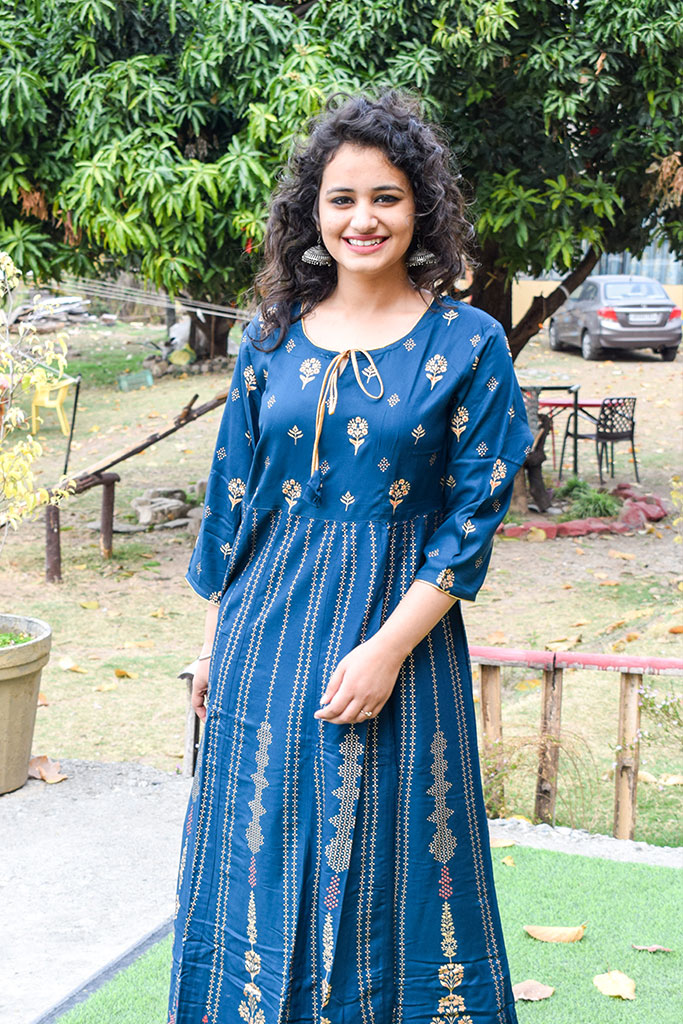 Rayon Based printed A-line Kurta